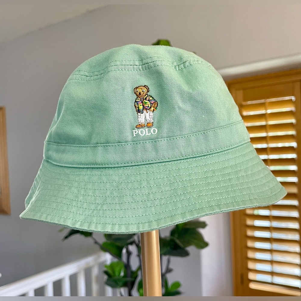 Polo Ralph Lauren Bear Twill Bucket Hat Women’s Size S